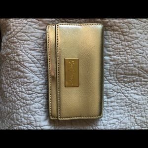 Gold evening clutch